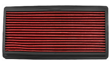 Compatible with Jeep Cherokee XJ Reusable &amp; Washable Replacement High Flow Drop-in Air Filter (Red)