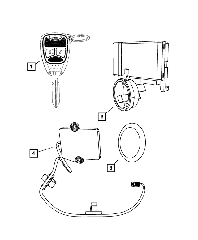 Control Module Receiver, Export - Mopar (68209838AA)