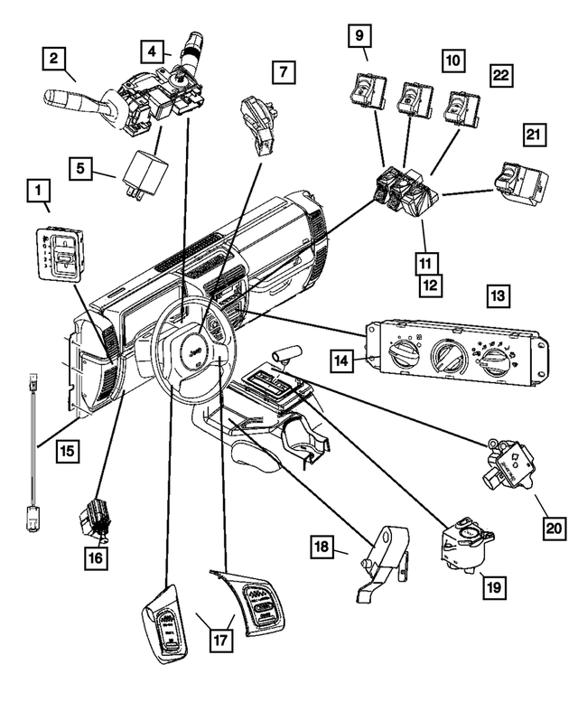 Multi-Function Switch - Mopar (5016710AD)