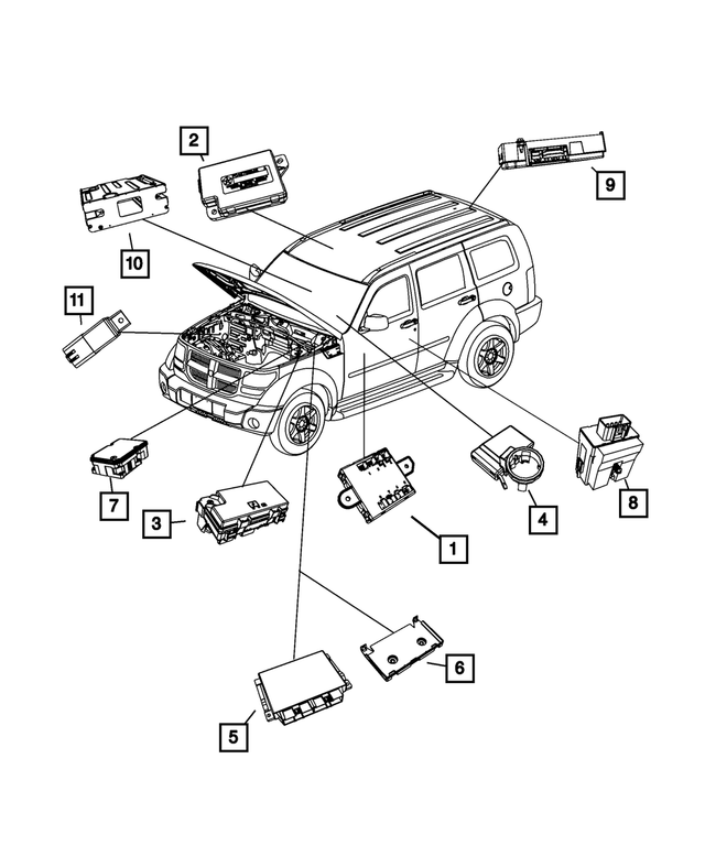Tire Pressure Monitoring System Receiver - Mopar (68140641AF)