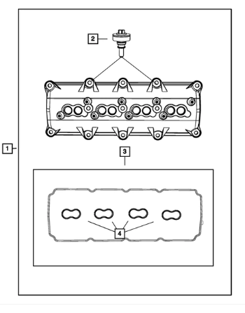 Cylinder Head Cover Gasket Kit - Mopar (5114179AB)