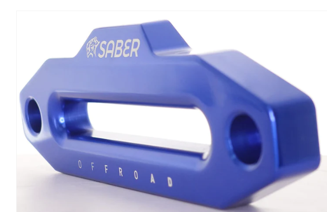 Saber Offroad SBR-FLB Saber Offroad Aluminium Anodised Fairlead (16000lbs) â€“ Blue
